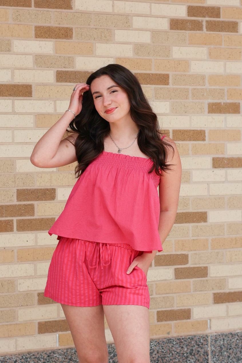 Raspberry Striped Set