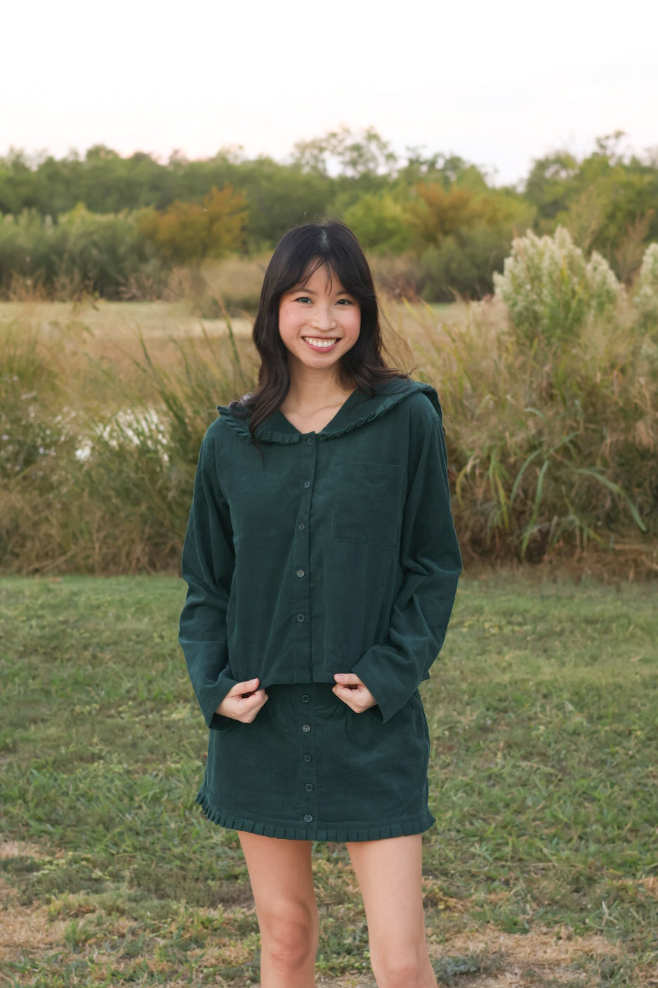 Green Corduroy Set