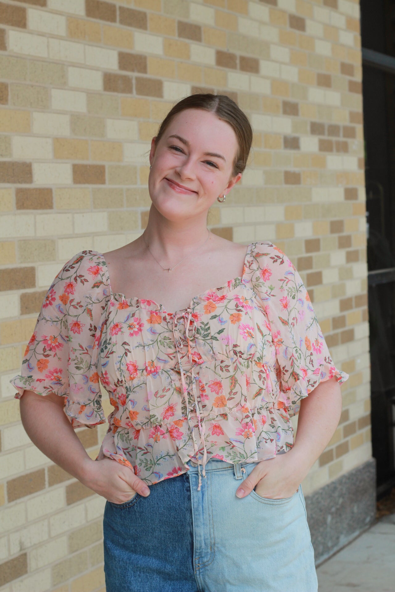 Cropped Floral Blossom Top