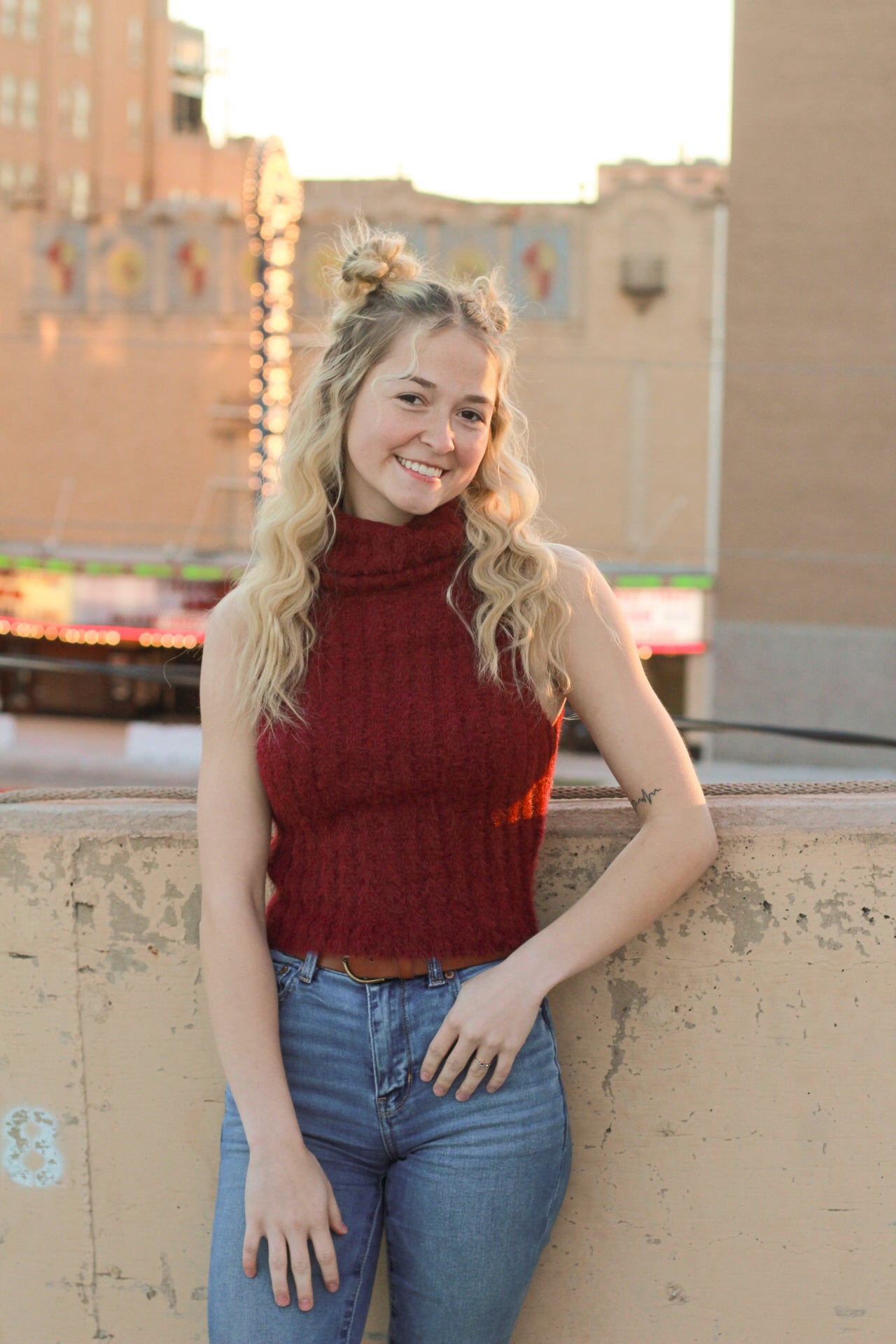 Sleeveless Turtleneck Top