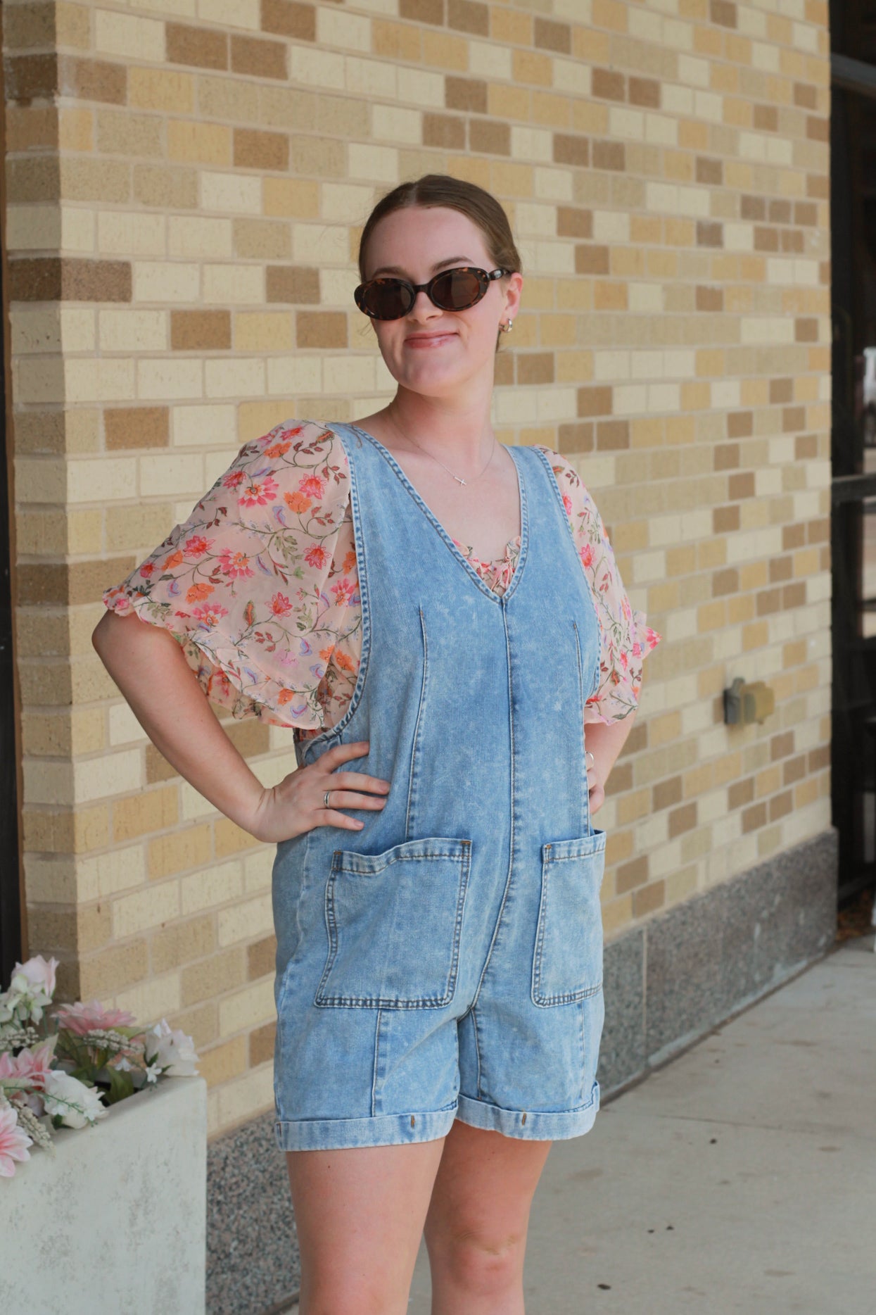 Denim Overall Romper