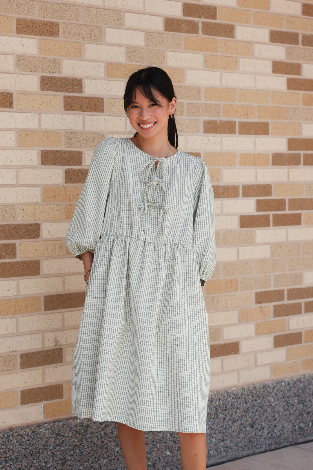 Plaid Tie Dress