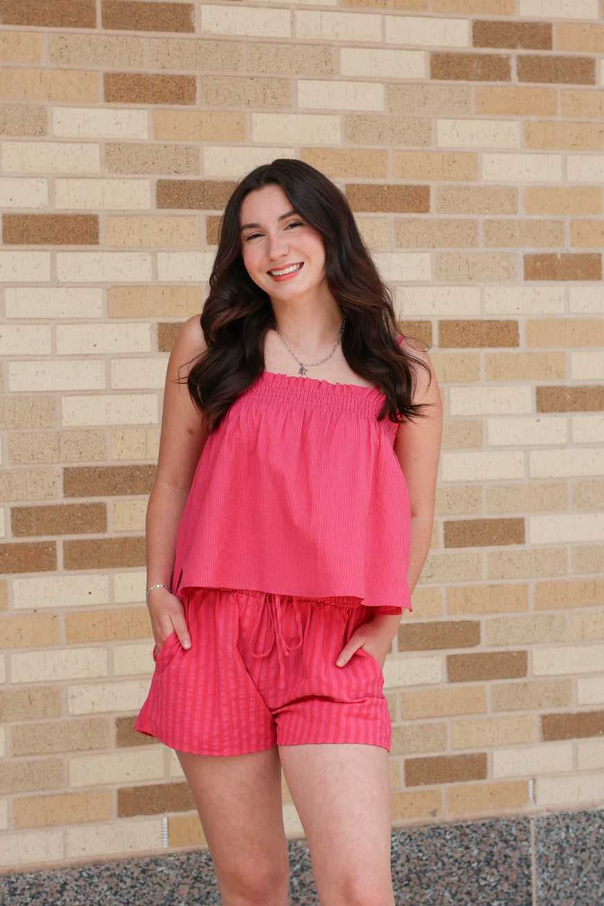 Raspberry Striped Set