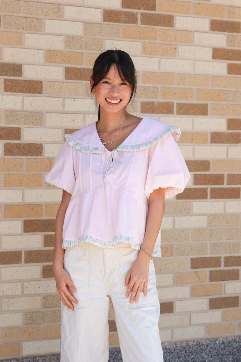 Light Pink Collar Blouse