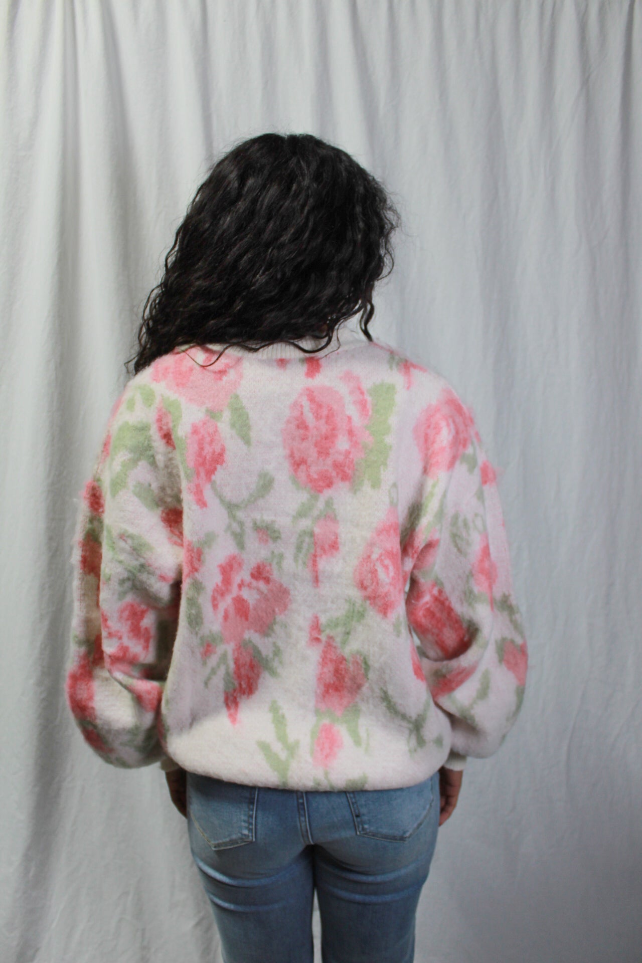 Oversized Floral Sweater