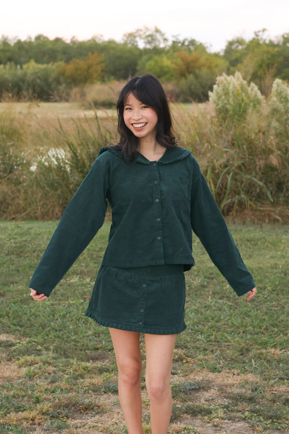 Green Corduroy Set