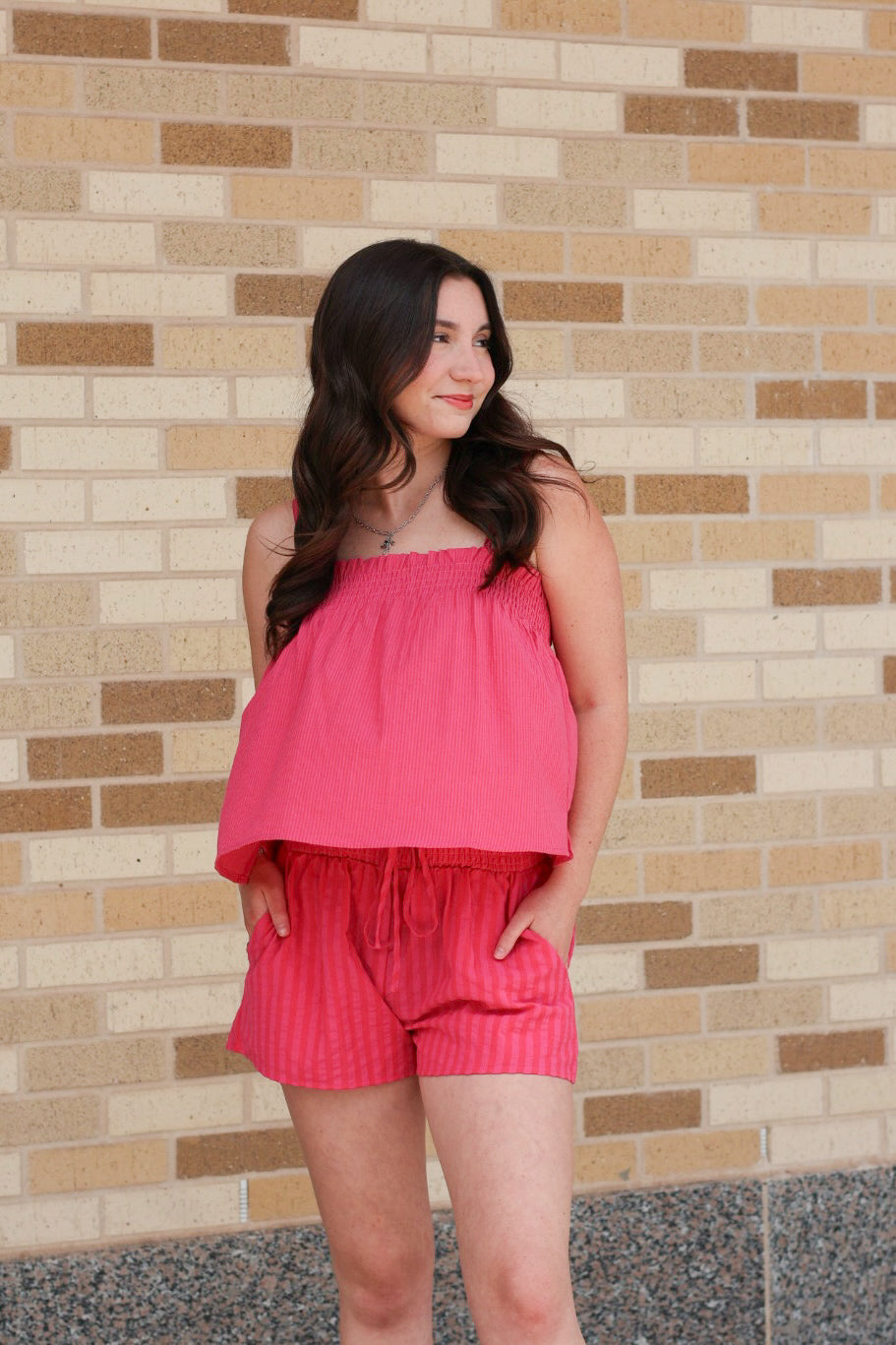 Raspberry Striped Set