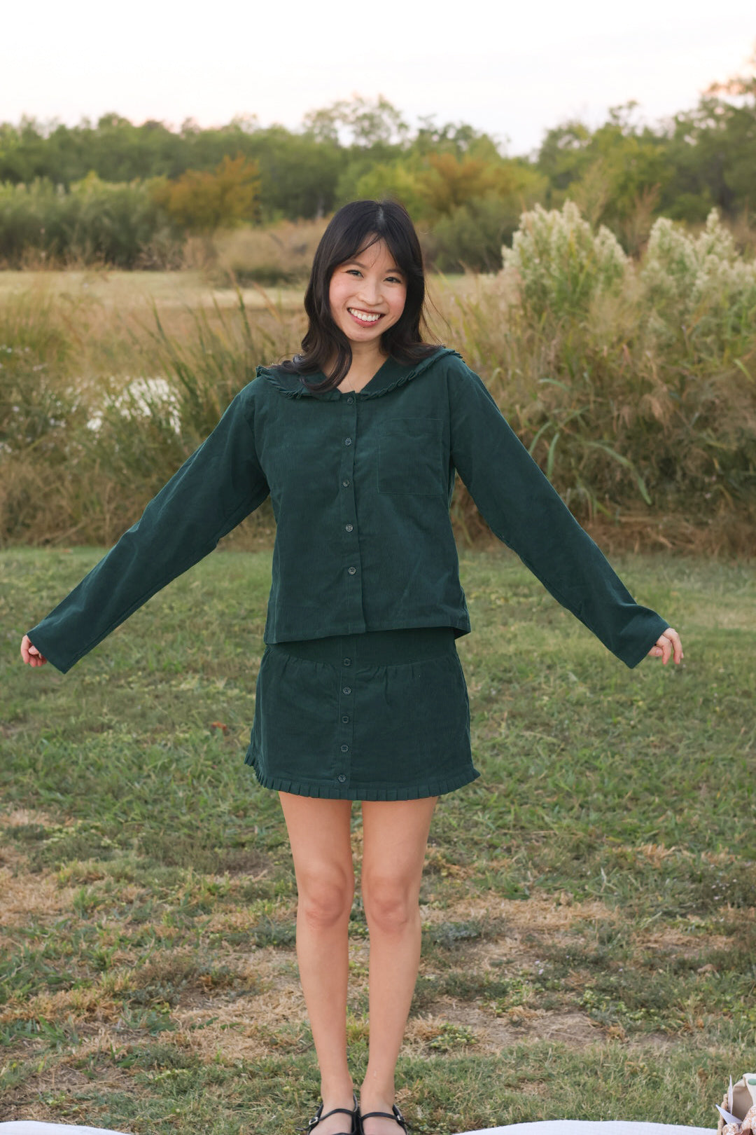 Green Corduroy Set