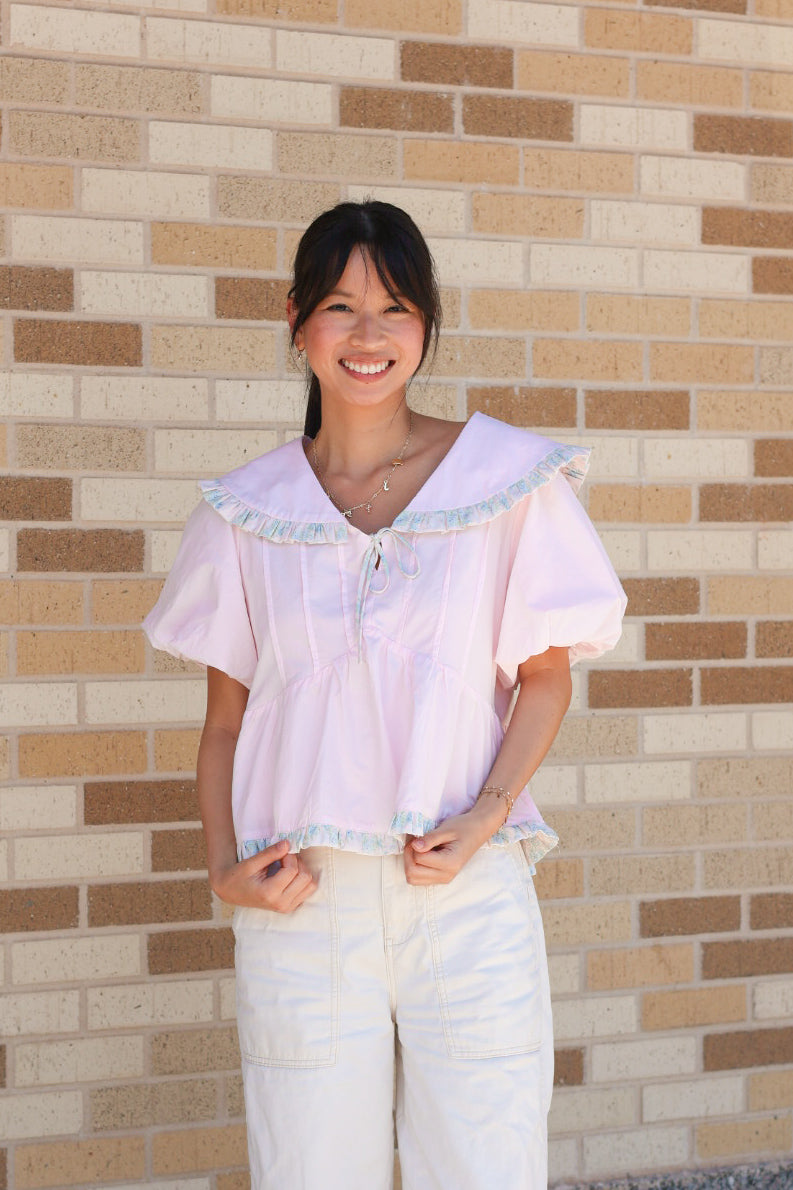 Light Pink Collar Blouse