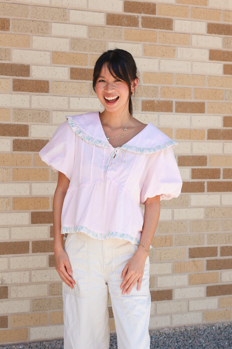 Light Pink Collar Blouse