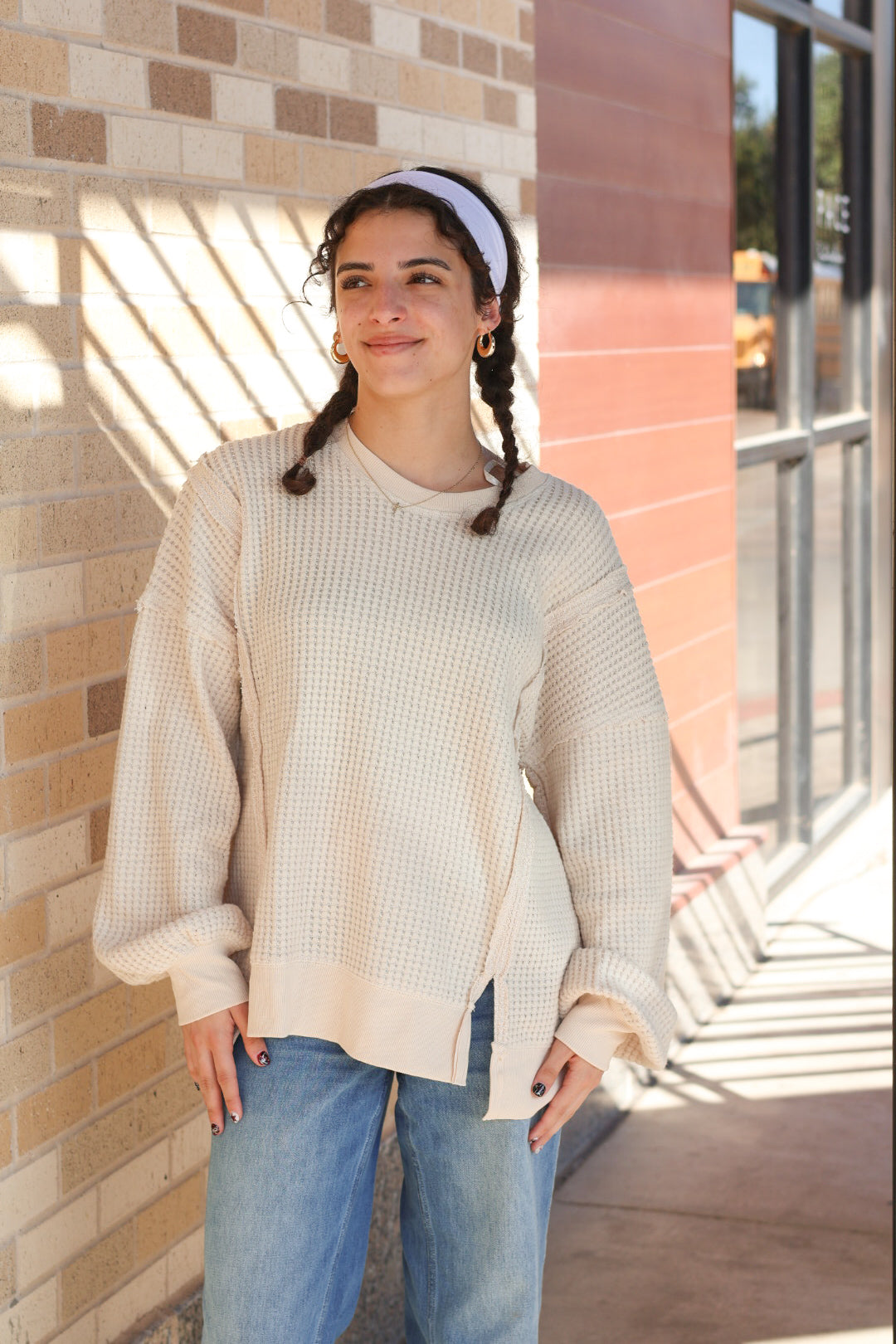 Oatmeal Waffle Sweater