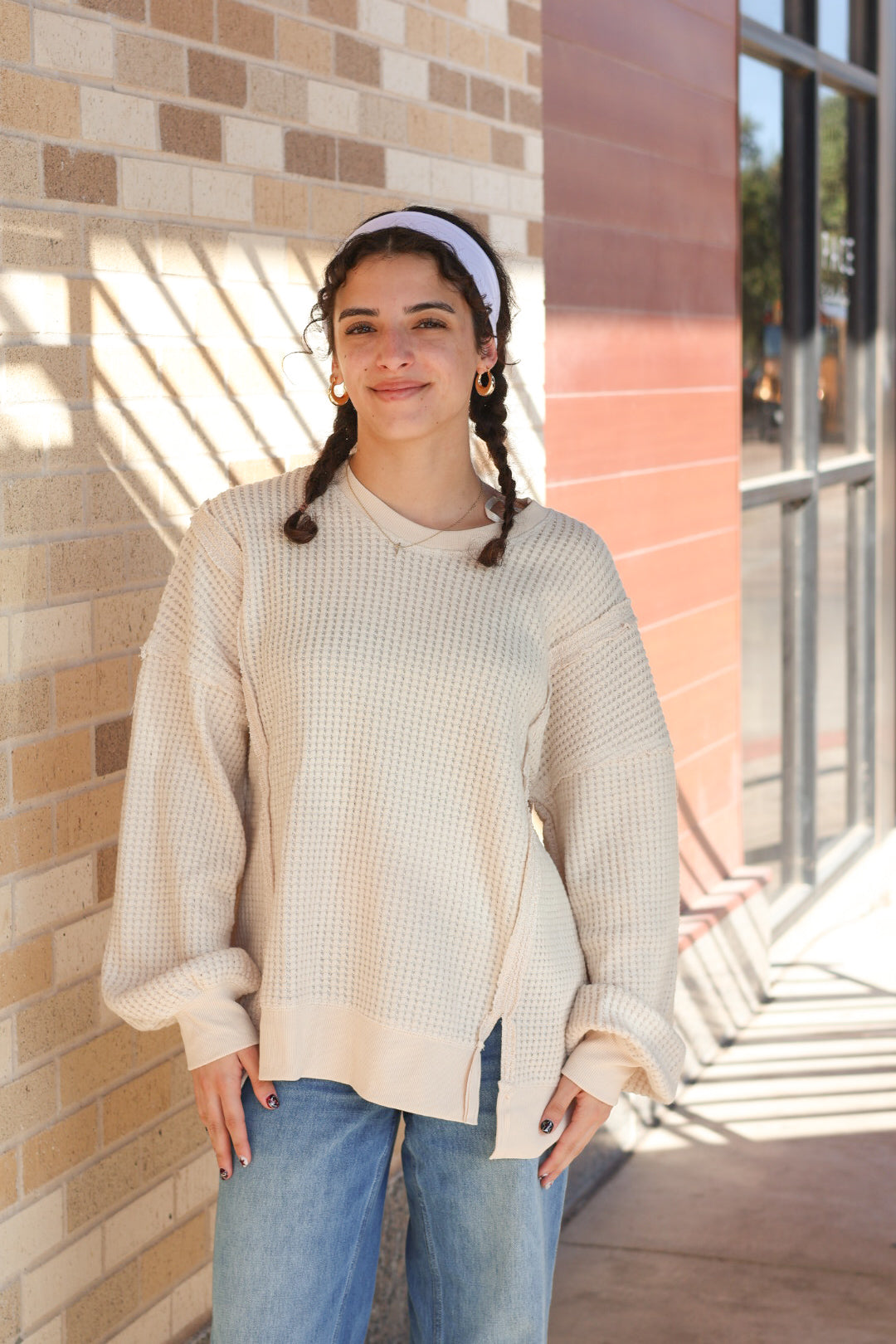 Oatmeal Waffle Sweater