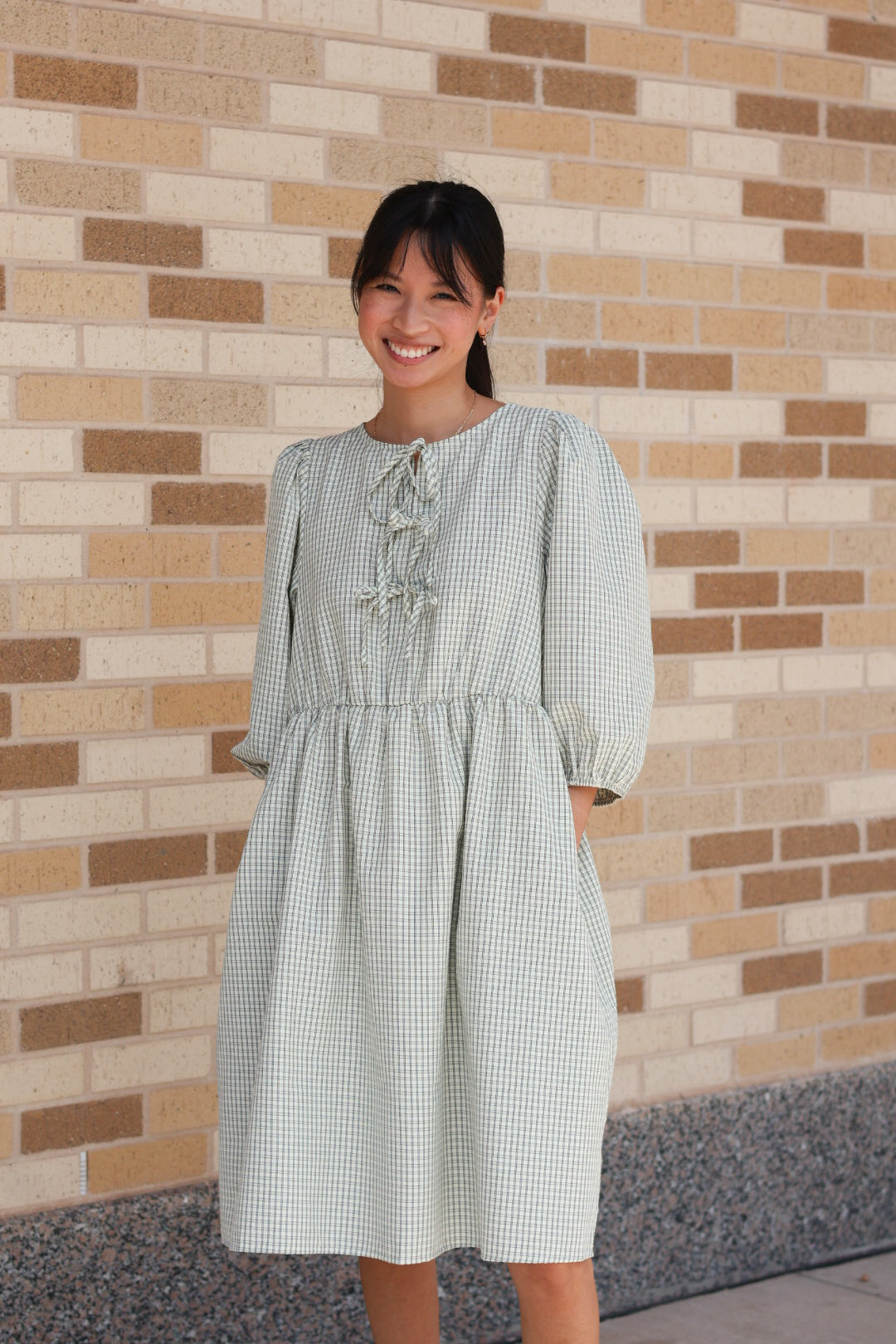 Plaid Tie Dress