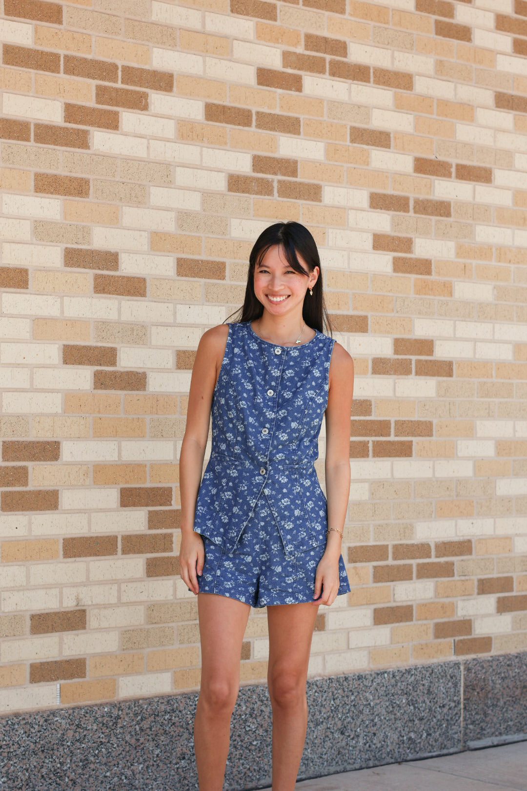 Denim Floral Set