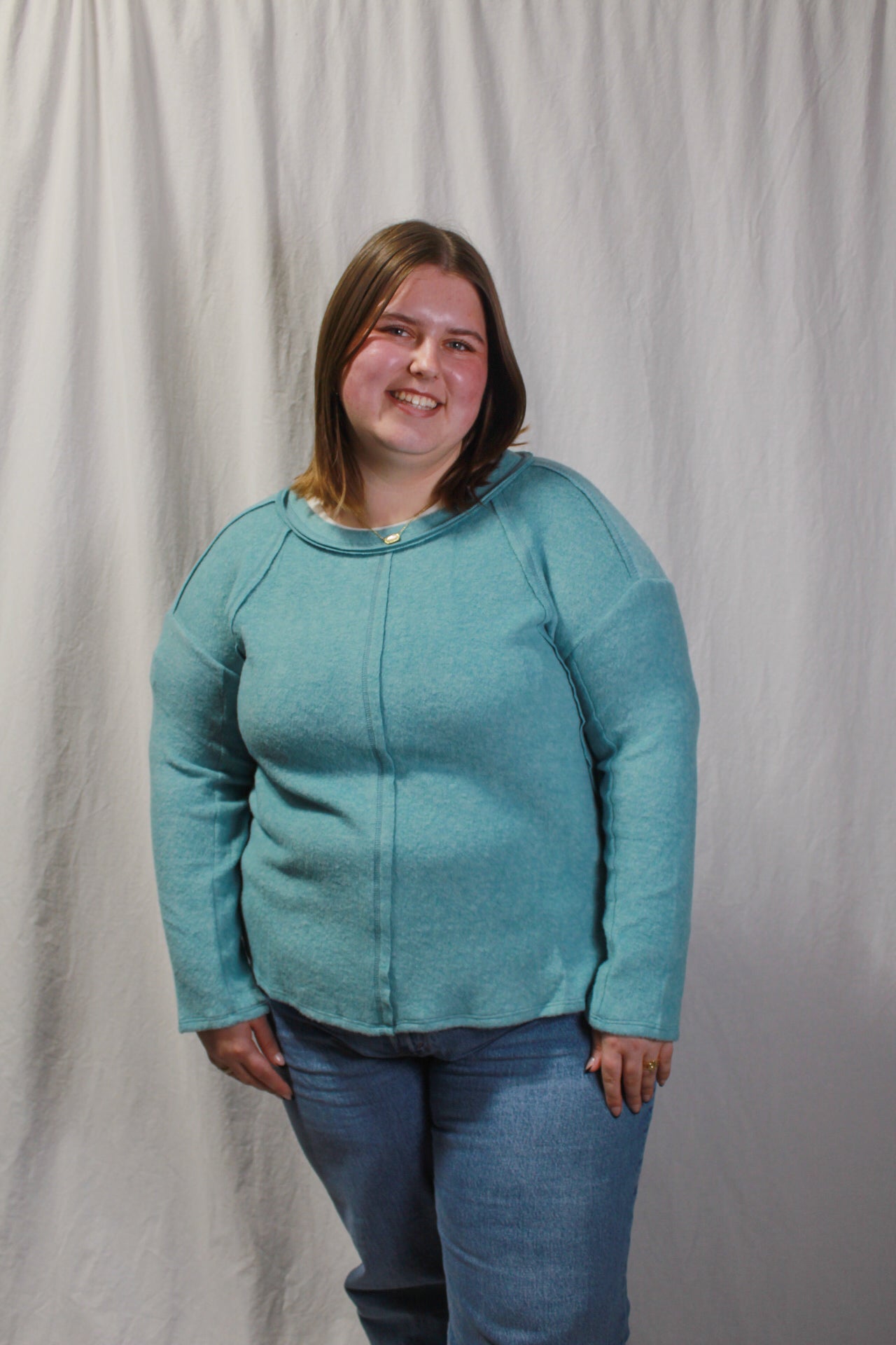 Teal Soft Oversized Sweater