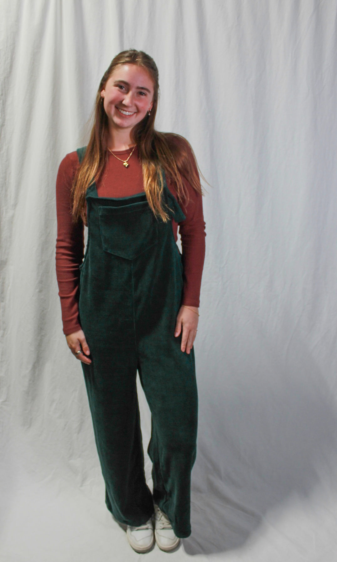 Green Corduroy Overalls