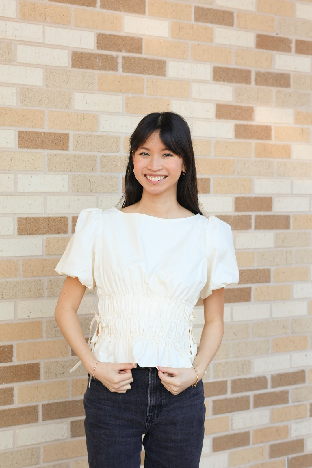 Cream Puff Sleeve Top