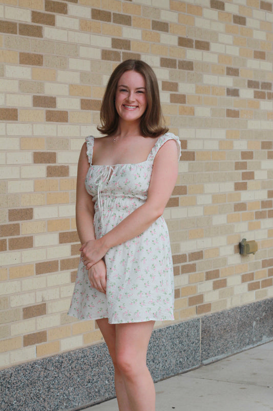 Ivory Floral Dress