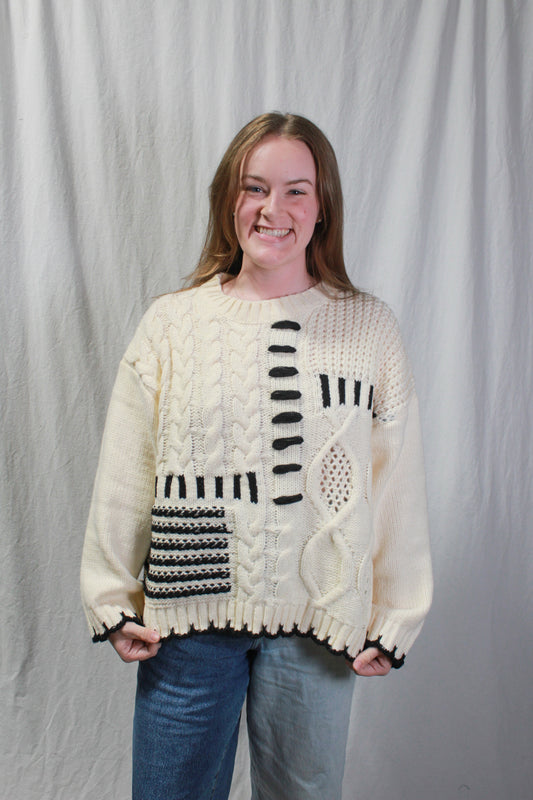 Cream Stitch Sweater