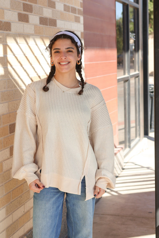 Oatmeal Waffle Sweater