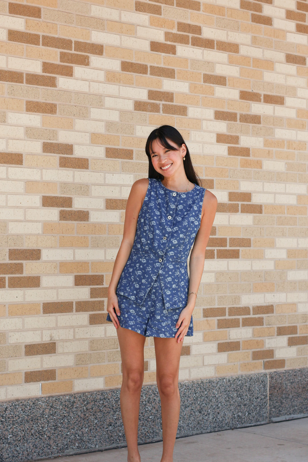 Denim Floral Set