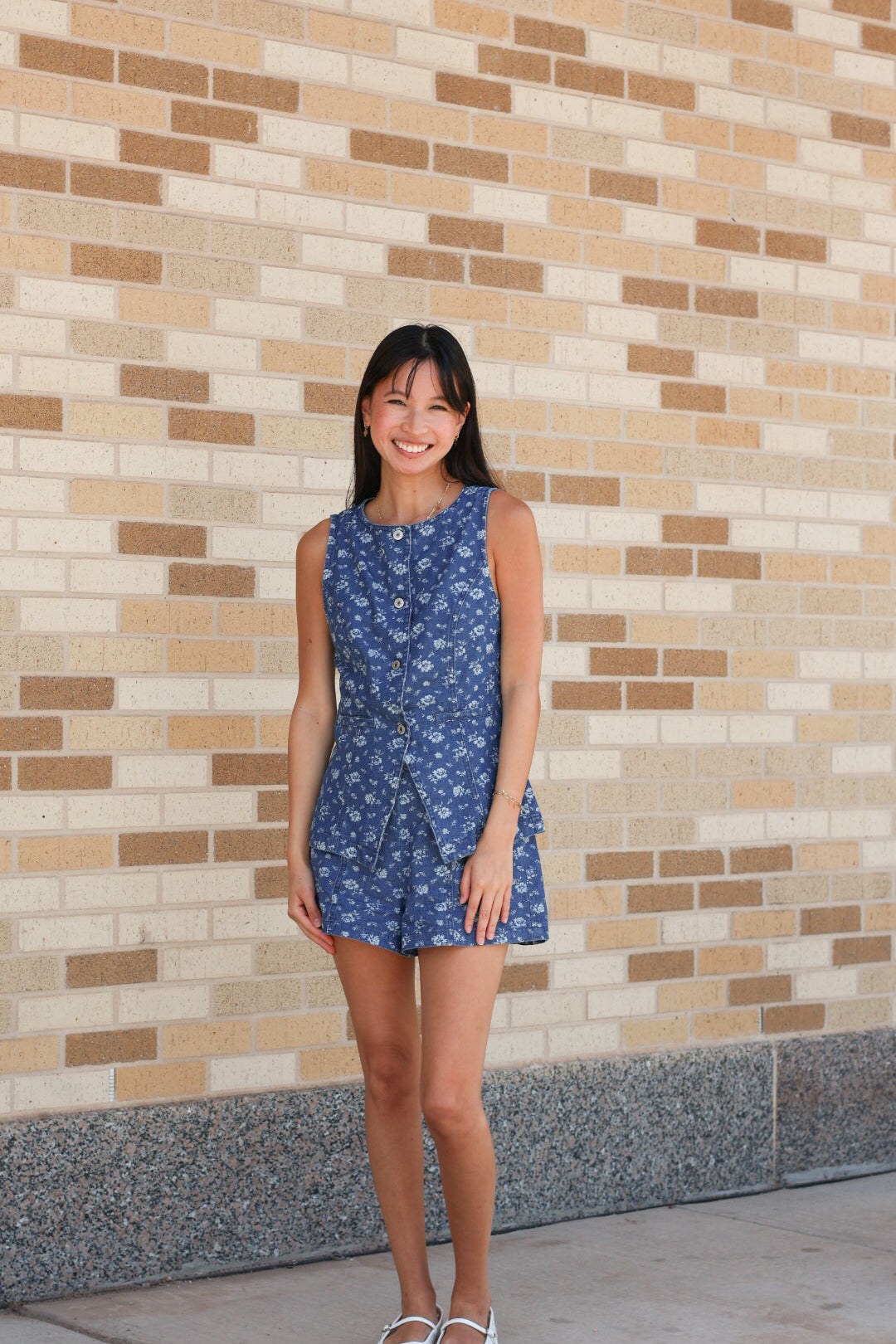 Denim Floral Set
