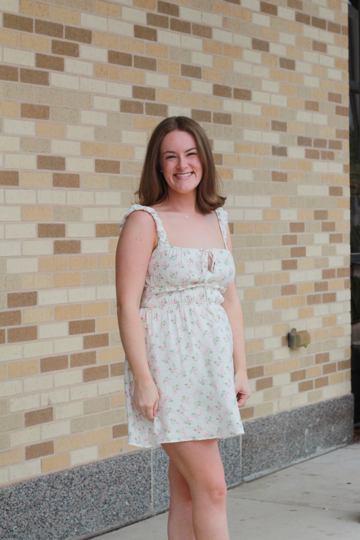 Ivory Floral Dress