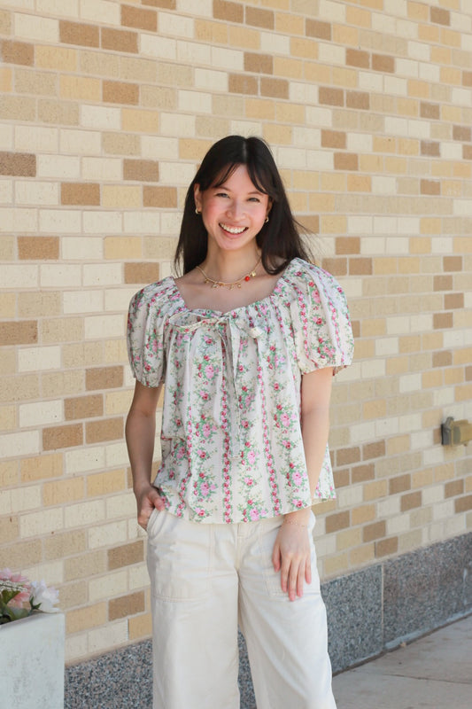 Fuchsia Floral Blouse