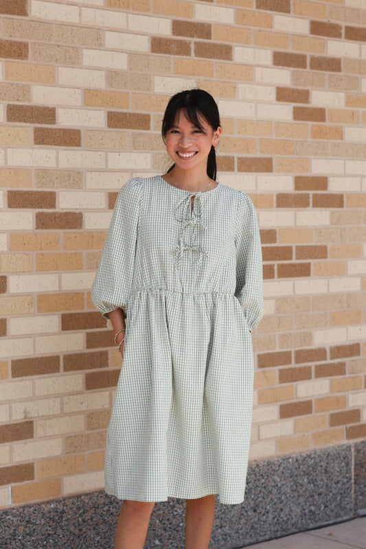 Plaid Tie Dress