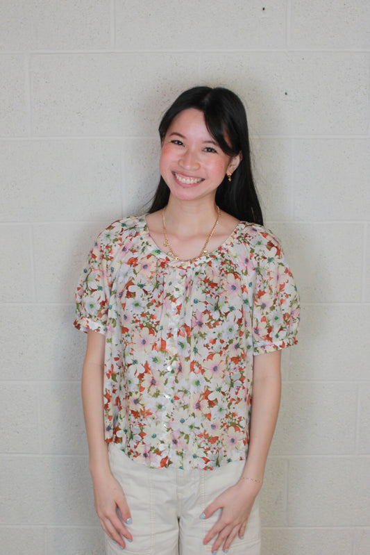 Floral Button Up Blouse
