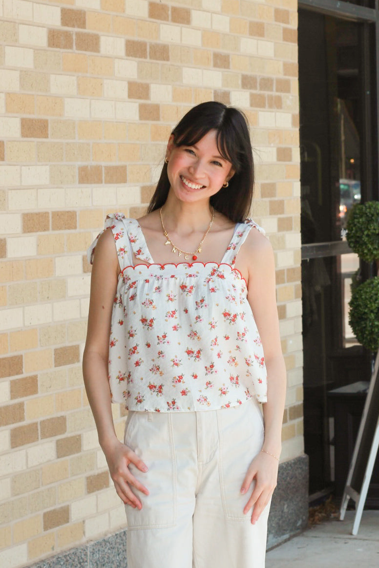Floral Scallop Tank