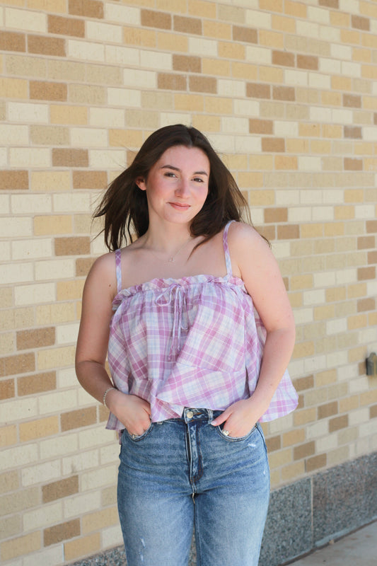 Purple Plaid Tank