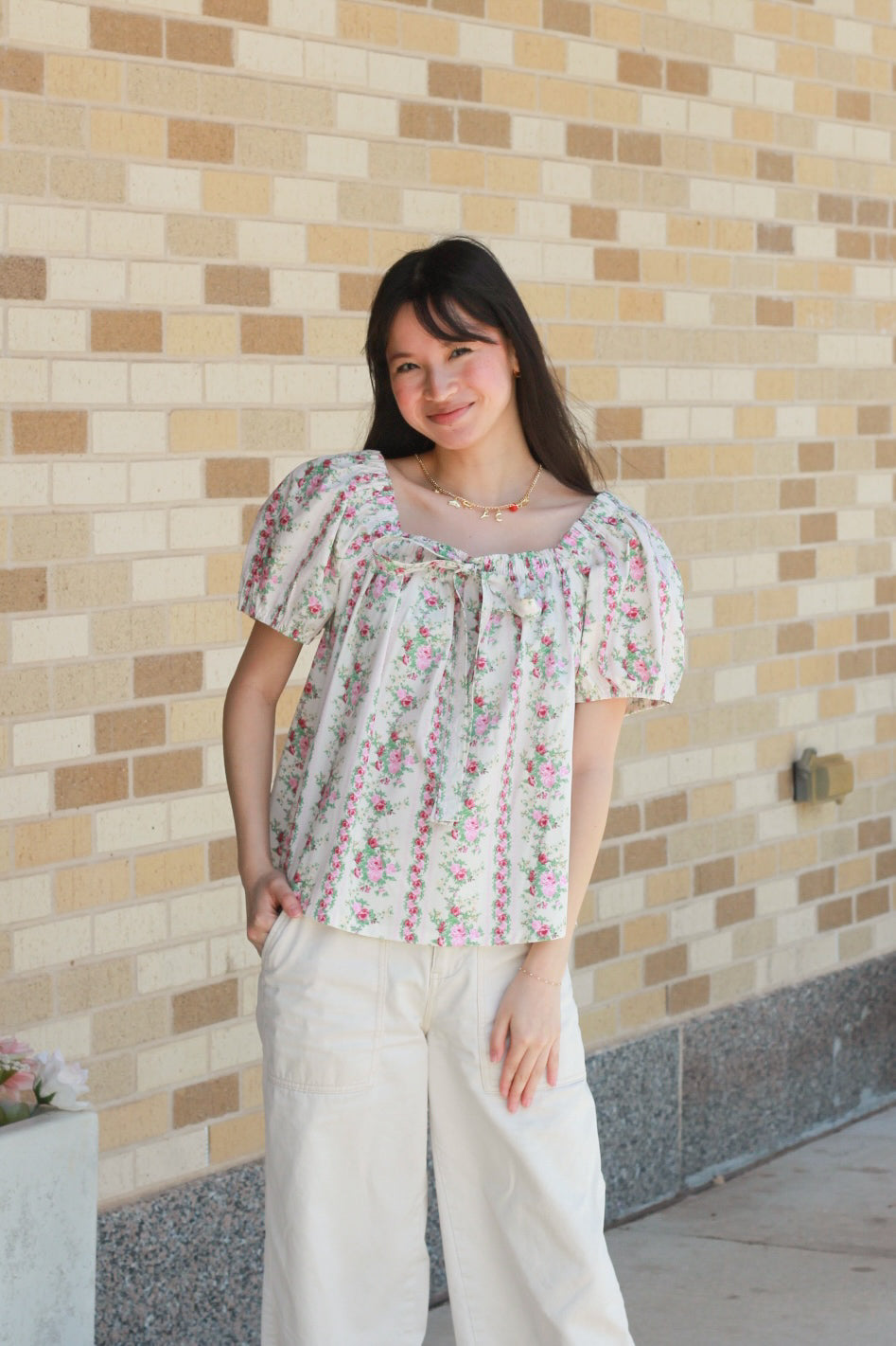 Fuchsia Floral Blouse