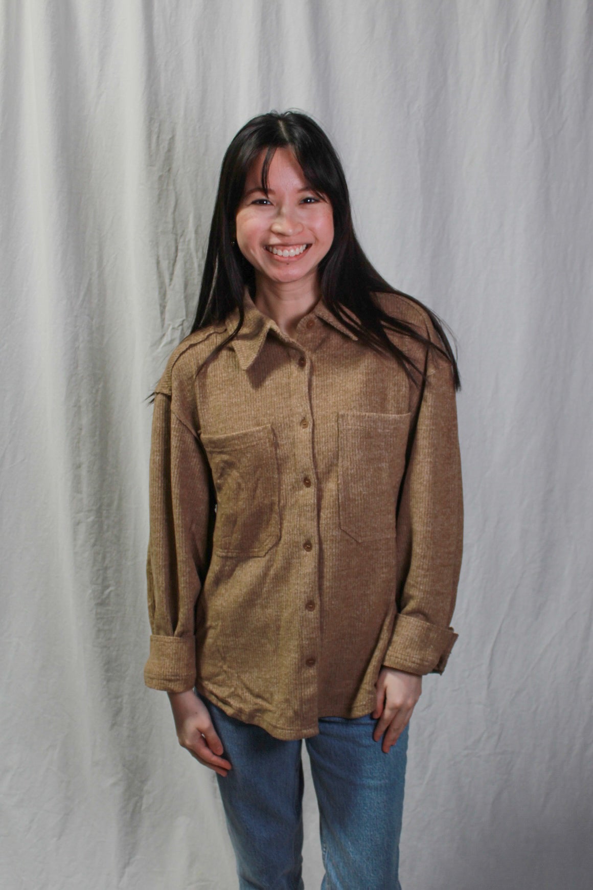 Mocha Button Down Shacket