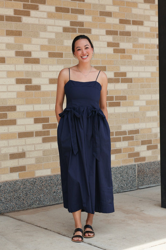 Navy Bow Dress
