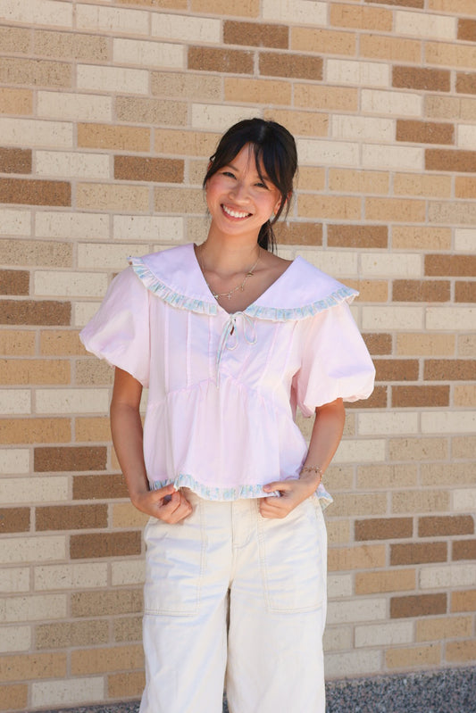Light Pink Collar Blouse