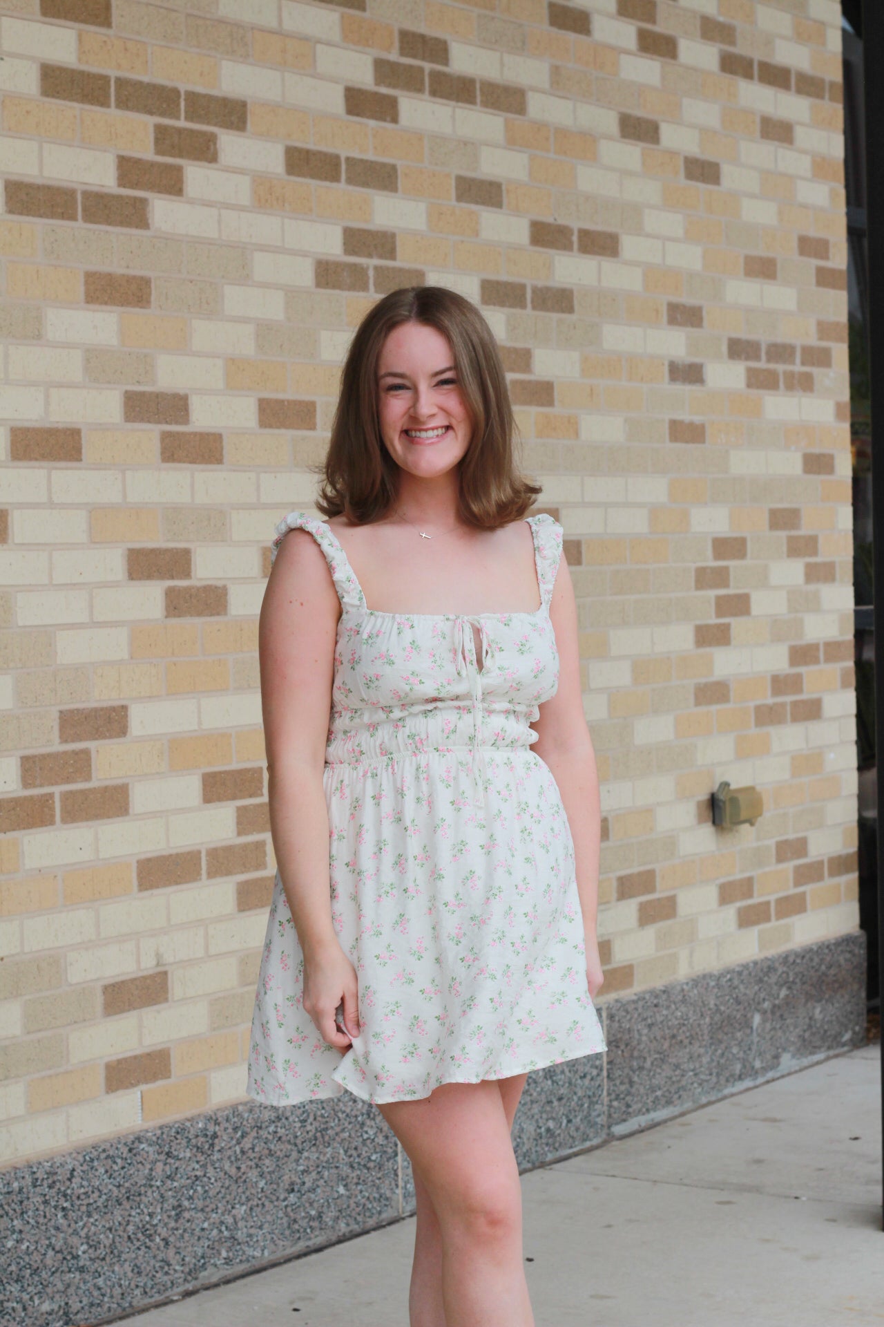 Ivory Floral Dress