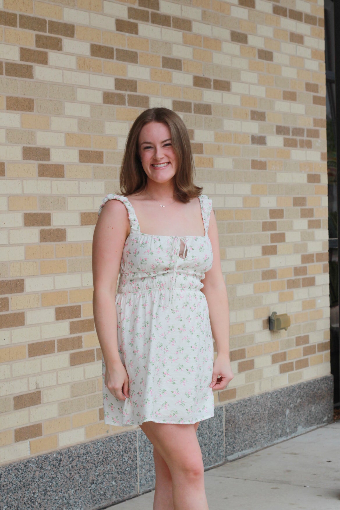 Ivory Floral Dress