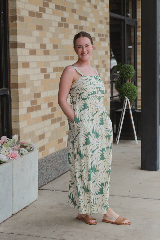 Leaf Pleated Dress