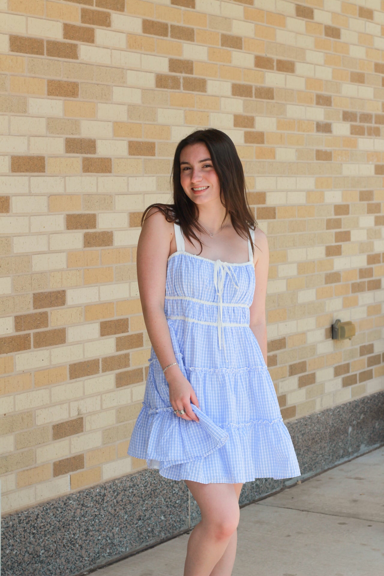 Plaid Ruffle Dress