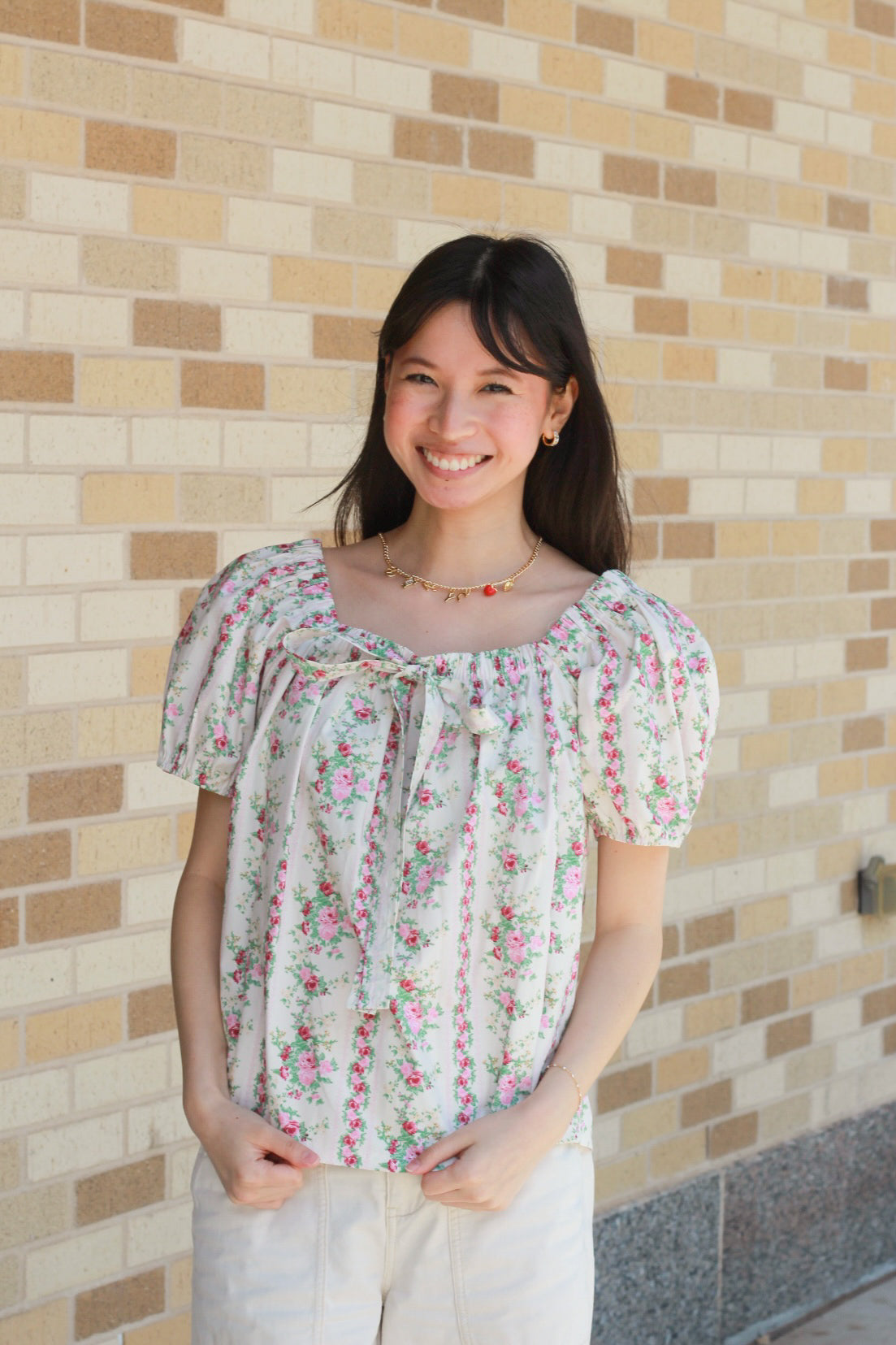 Fuchsia Floral Blouse