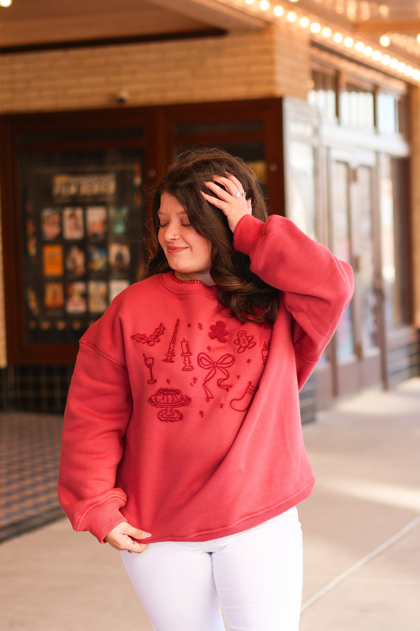 Holiday Embroidered Sweatshirt
