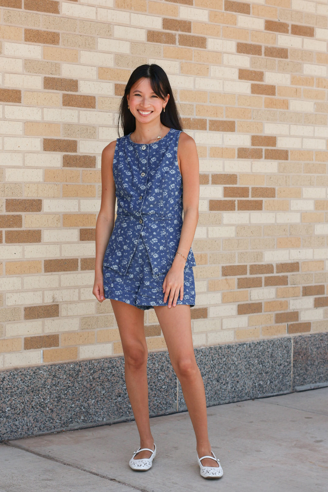 Denim Floral Set