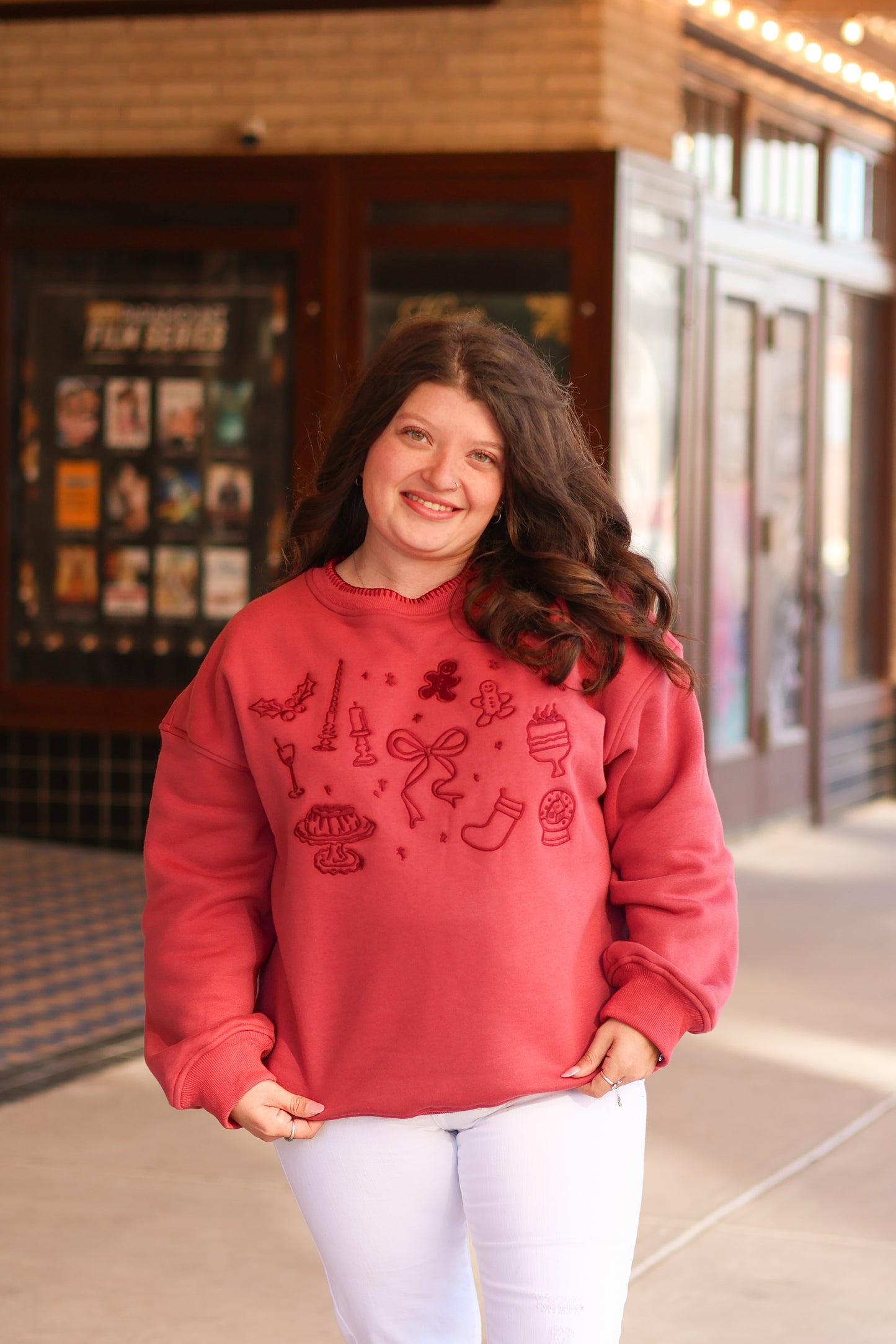 Holiday Embroidered Sweatshirt