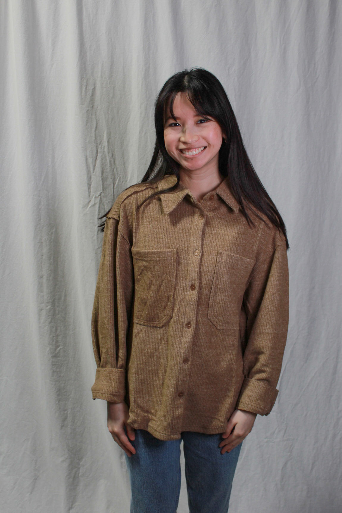 Mocha Button Down Shacket