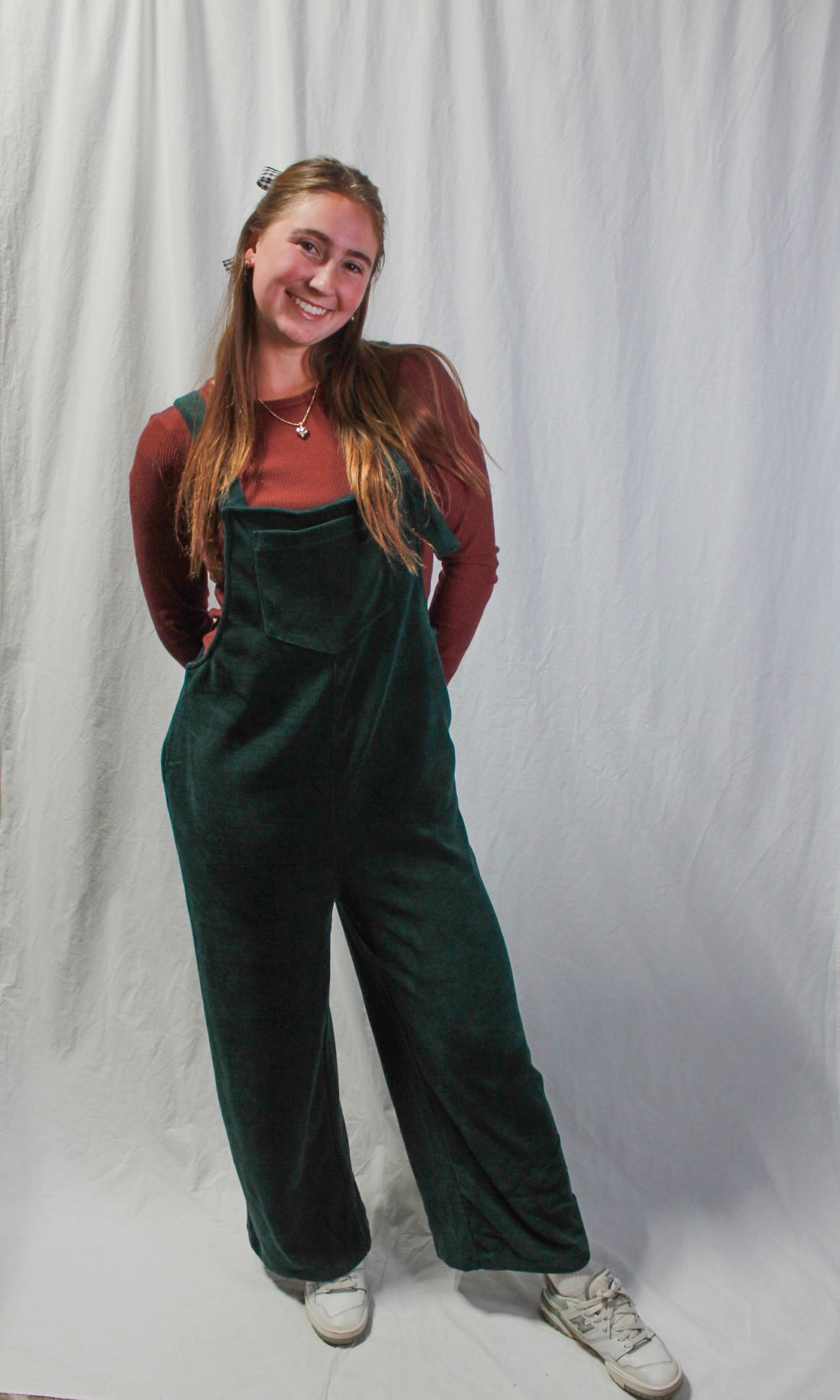 Green Corduroy Overalls