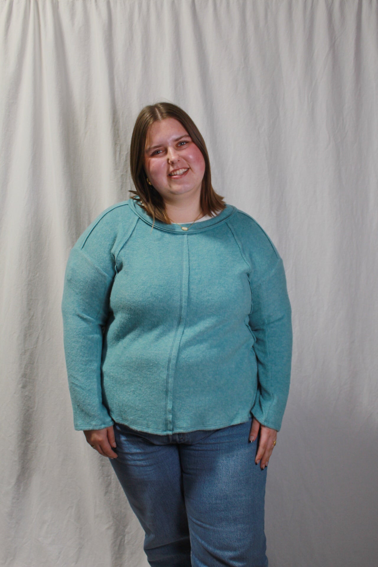 Teal Soft Oversized Sweater